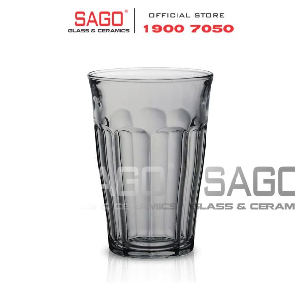  DURALEX D1029H - Ly Thủy Tinh Cường Lực Duralex Picardie Grey Hight Ball Glass 360ml | Nhập Khẩu Pháp 