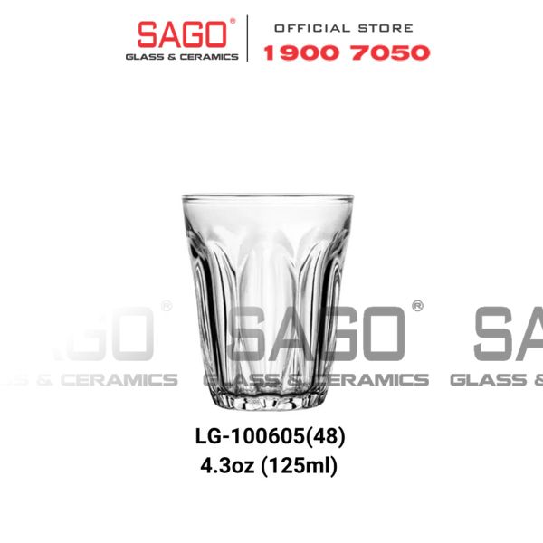  LG-100605(48) - Ly Thủy Tinh Lucky Lotus Rock Glass 125ml | Nhập Khẩu Thái Lan 