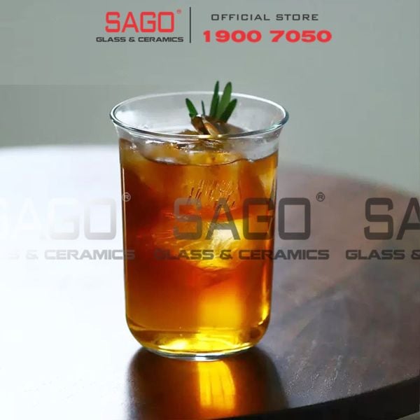  INS LHB9017PG - Ly Thủy Tinh INS Flared Tube Hight Ball Glass 497ml | Thủy Tinh Cao Cấp 