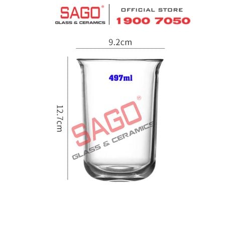  Ly Thủy Tinh INS Flared Tube Hight Ball Glass 497ml | Thủy Tinh Cao Cấp 