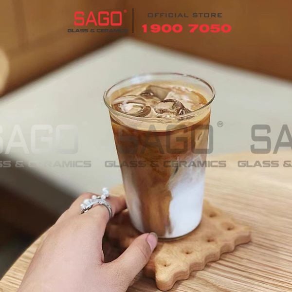  INS 9016 - Ly Thủy Tinh Miệng Loe INS Flared Mouth Highball Glass 420ml | Thủy Tinh Cao Cấp 