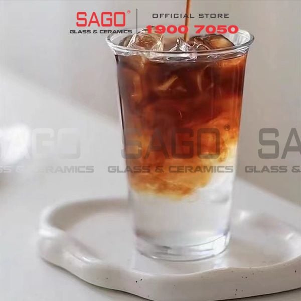  INS 9016 - Ly Thủy Tinh Miệng Loe INS Flared Mouth Highball Glass 420ml | Thủy Tinh Cao Cấp 