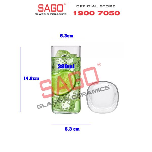  LIBBEY 2614 - Ly thủy tinh Vuông Libbey Venice Beverage Glass 380ml | Thủy Tinh Cao Cấp 