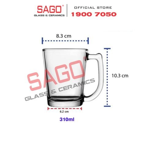  LG-312110(120) - Ly Thủy Tinh Lucky Nova Mug 310ml | Nhập Khẩu Thái Lan 