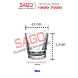  LG-441002 - Ly Thủy Tinh Lucky Sokuu Shot Glass 60ml | Nhập Khẩu Thái Lan 