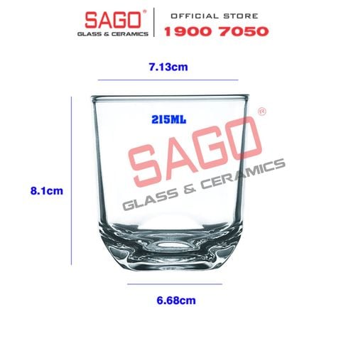  PG359 - Ly Thủy Tinh Prim Brio CB Tumbler 215ml | Nhập Khẩu Thái Lan 
