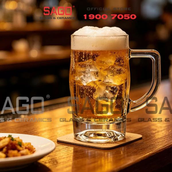  Ocean P04340 - Ly Thủy Tinh Ocean Belly Mug Glass 365ml | Nhập Khẩu Thái Lan 