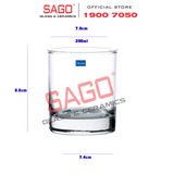  Ocean B00411 - Ly Thủy Tinh Ocean Sanmarino 290ml | Nhập Khẩu Thái Lan 