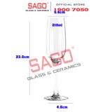  Ocean 1035F07 - Ly Thủy Tinh Ocean Madison Stripe Flute Champagne 210ml | Nhập Khẩu Thái Lan 