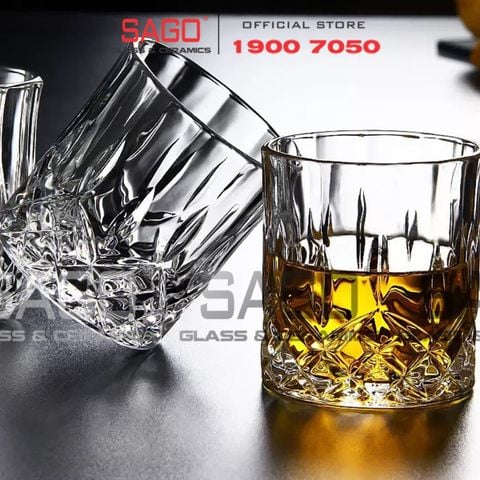  WHG6007 - Ly Thủy Tinh WHG Whisky Rock Glass 350ml | Thủy Tinh Cao Cấp 