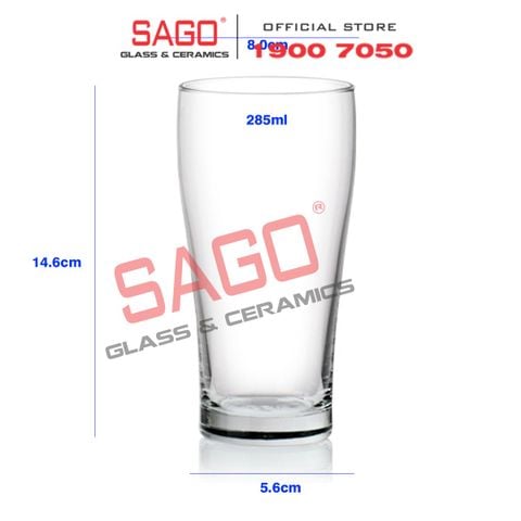  Ocean B01015 - Ly Sinh Tố Thủy Tinh Ocean Conical Super  425ml | Nhập Khẩu Thái Lan 