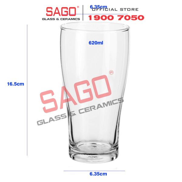  Ocean B01022 - Ly Sinh Tố Thủy Tinh Ocean Conical Super 620ml | Thủy Tinh Nhập Khẩu Thái Lan 