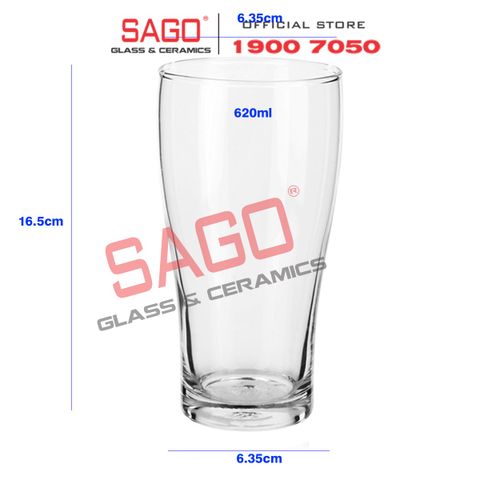  Ocean B01022 - Ly Sinh Tố Thủy Tinh Ocean Conical Super 620ml | Thủy Tinh Nhập Khẩu Thái Lan 