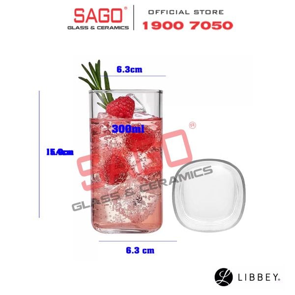 LIBBEY 2611 - Ly thủy tinh Vuông Libbey Venice Juice Glass 300ml | Thủy Tinh Cao Cấp 