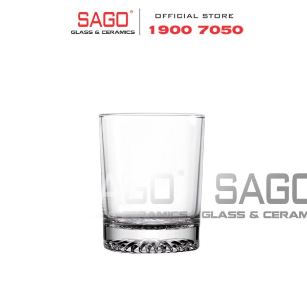  LG-143509 - Ly Thủy Tinh Lucky Diamond Rock Glass 255ml | Nhập Khẩu Thái Lan 