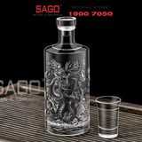  Bình Chiết Rượu , Bình Ngâm Rượu Rồng 500ml | Nắp Thủy Tinh Cao Su 