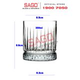  INS 5411H - Ly Thủy Tinh INS Elysia Double Glass 350ml | Thủy Tinh Cao Cấp 