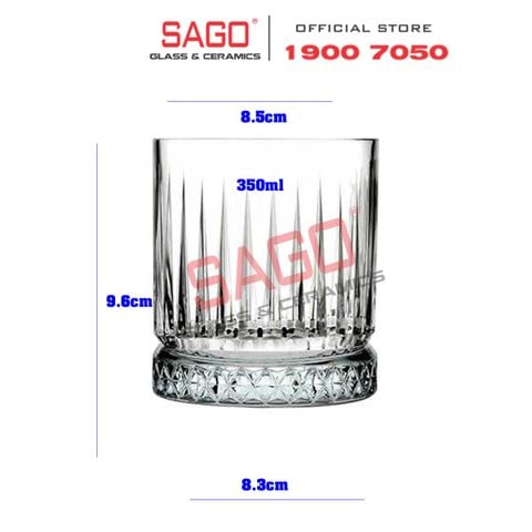  INS 5411H - Ly Thủy Tinh INS Elysia Double Glass 350ml | Thủy Tinh Cao Cấp 