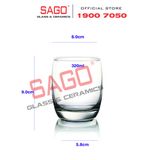  Ocean C13011 - Ly Thủy Tinh Ocean Iris Rock Glass 320ml | Nhập Khẩu Thái Lan 