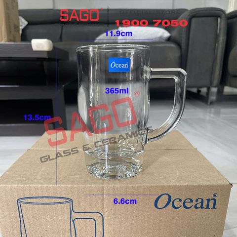  Ocean P04340 - Ly Thủy Tinh Ocean Belly Mug Glass 365ml | Nhập Khẩu Thái Lan 
