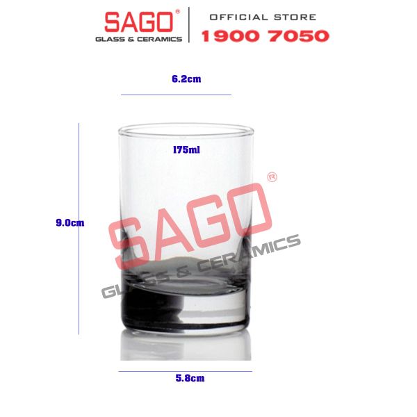  Ocean B00406 - Ly Thủy Tinh Ocean Sanmarino 175ml | Nhập Khẩu Thái Lan 