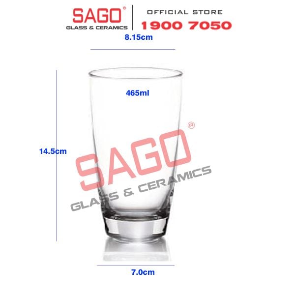  Ocean B12016 - Ly thủy Tinh Ocean Tiara Long Drink 465ml | Nhập Khẩu Thái Lan 