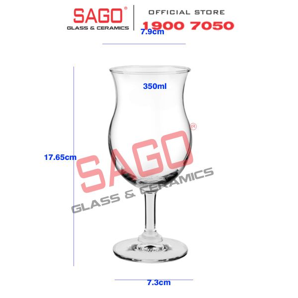  Ocean 1522H12 - Ly thủy Tinh Sinh Tố Ocean Cuba Poco Grand 350ml | Nhập Khẩu Thái Lan 