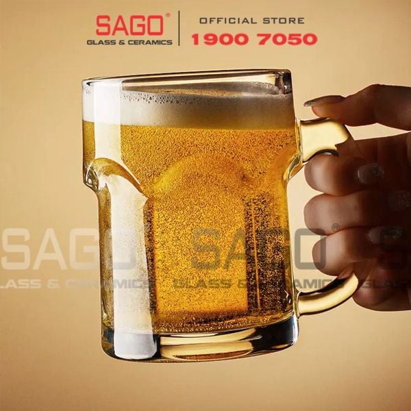  PG332 - Ly Thủy Tinh Prim Titan Beer Mug 355ml | Nhập Khẩu Thái Lan 