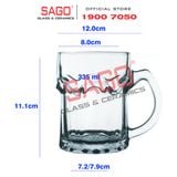  PG332 - Ly Thủy Tinh Prim Titan Beer Mug 355ml | Nhập Khẩu Thái Lan 