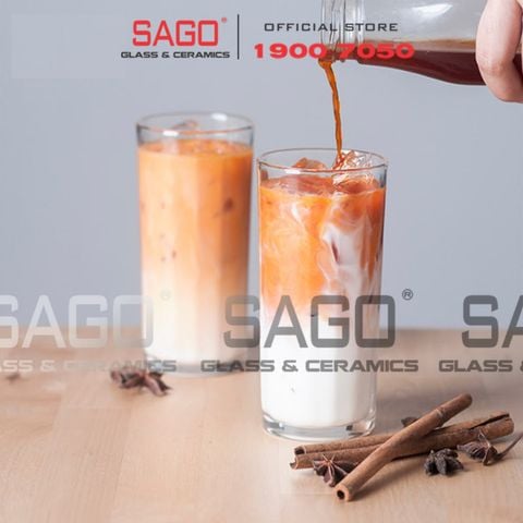  LG-133213 - Ly Thủy Tinh Lucky Rome Strip Tumbler 360ml | Nhập Khẩu Thái Lan 