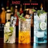  INS 1001-1 -  Ly Thủy Tinh INS Borosilicate Plaza Rock Glass 270ml | Thủy Tinh Cao Cấp 
