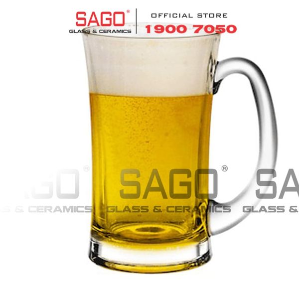  Ocean P00740- Ly Thủy Tinh Ocean Lugano Beer Mug 330ml | Nhập Khẩu Thái Lan 