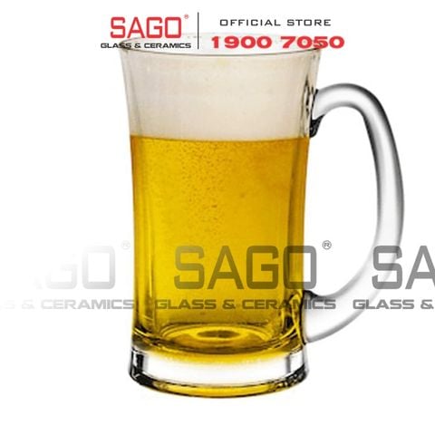  Ocean P00740- Ly Thủy Tinh Ocean Lugano Beer Mug 330ml | Nhập Khẩu Thái Lan 