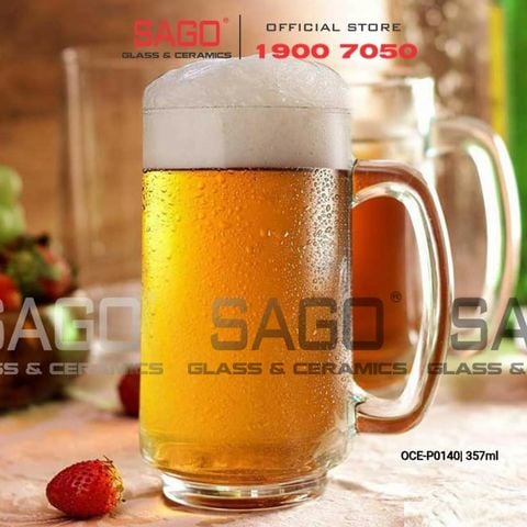  Ocean P00140 - Ly Thủy Tinh Ocean Playboy Beer Mug 357ml | Nhập Khẩu Thái Lan 