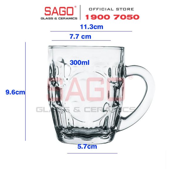  LG-313110 - Ly Thủy Tinh Lucky Marble Mug 290ml | Nhập Khẩu Thái Lan 