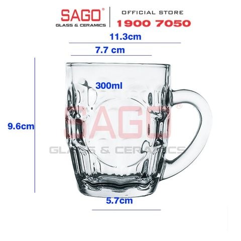  LG-313110 - Ly Thủy Tinh Lucky Marble Mug 290ml | Nhập Khẩu Thái Lan 