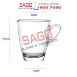 Ocean P01640 - Ly Thủy Tinh Ocean Kenya Mug 320ml | Nhập Khẩu Thái Lan 
