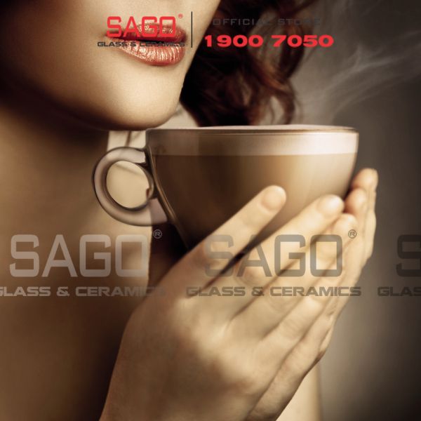  Ocean P02443 - Ly Thủy Tinh Ocean Caffe Latte 260ml | Nhập Khẩu Thái Lan 