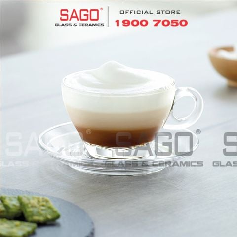  Ocean P02443 - Ly Thủy Tinh Ocean Caffe Latte 260ml | Nhập Khẩu Thái Lan 