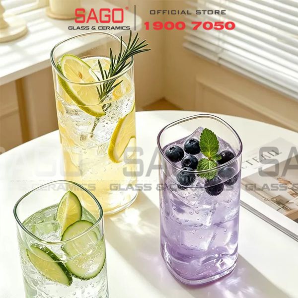  LIBBEY 2614 - Ly thủy tinh Vuông Libbey Venice Beverage Glass 380ml | Thủy Tinh Cao Cấp 