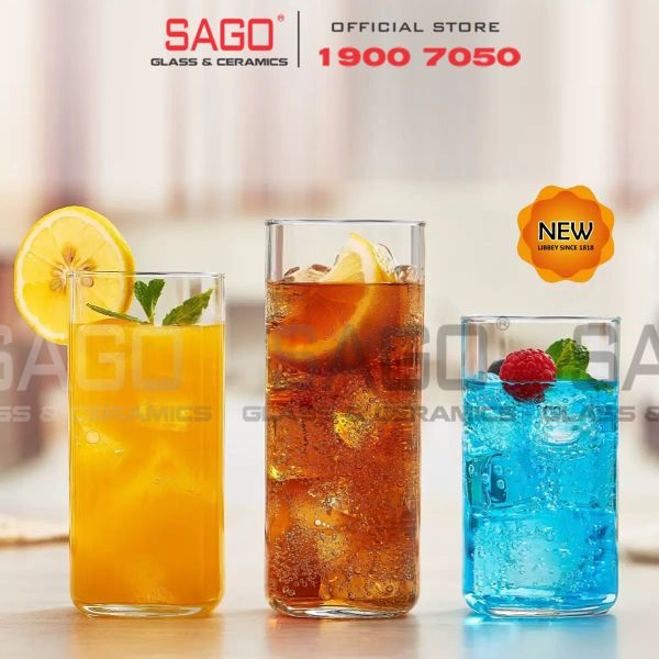  LIBBEY 2614 - Ly thủy tinh Vuông Libbey Venice Beverage Glass 380ml | Thủy Tinh Cao Cấp 