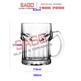  LG-313013 - Ly Thủy Tinh Lucky Euro Mug 360ml | Nhập Khẩu Thái Lan 