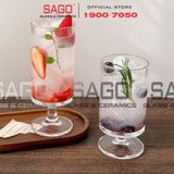  INS JX-3092PG - Ly Thủy Tinh INS có Chân Cooktail Tumber Glass 330ml | Thủy Tinh Cao Cấp 