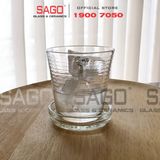  LG-755203(752) - Dĩa Lót Thủy Tinh Lucky Stellar Coaster 8.4cm | Nhập Khẩu Thái Lan 