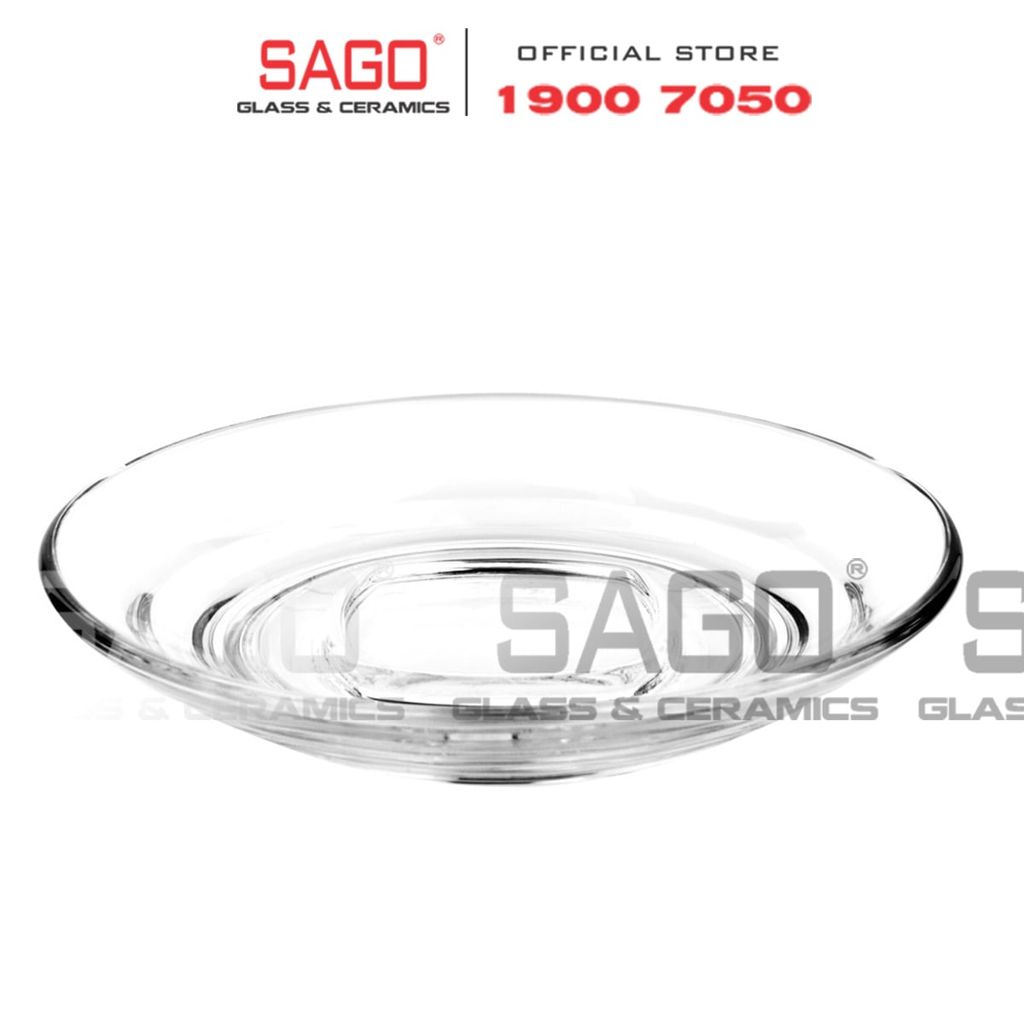  Ocean P02472 - Dĩa Thủy Tinh Ocean Caffe Saucer 12.0cm | Nhập Khẩu Thái Lan 