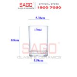  PG381 - Ly Thủy Tinh Prim Skyline Tumbler 170ml | Nhập Khẩu Thái Lan 