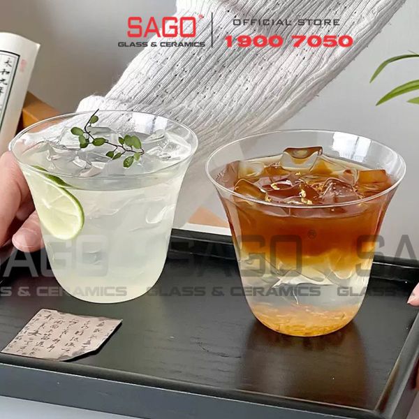  VIR 3038 - Ly Thủy Tinh Virote Borosilicate Flared Mouth Rock Glass 280ml | Thủy Tinh Cao Cấp 