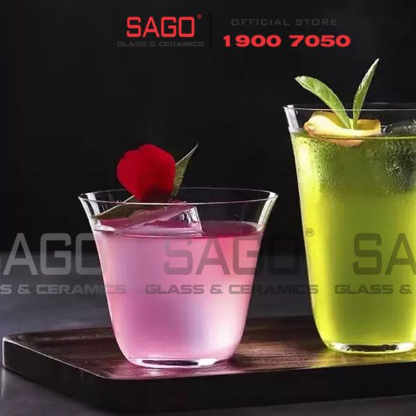  VIR 3038 - Ly Thủy Tinh Virote Borosilicate Flared Mouth Rock Glass 280ml | Thủy Tinh Cao Cấp 
