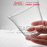  VIR 3038 - Ly Thủy Tinh Virote Borosilicate Flared Mouth Rock Glass 280ml | Thủy Tinh Cao Cấp 