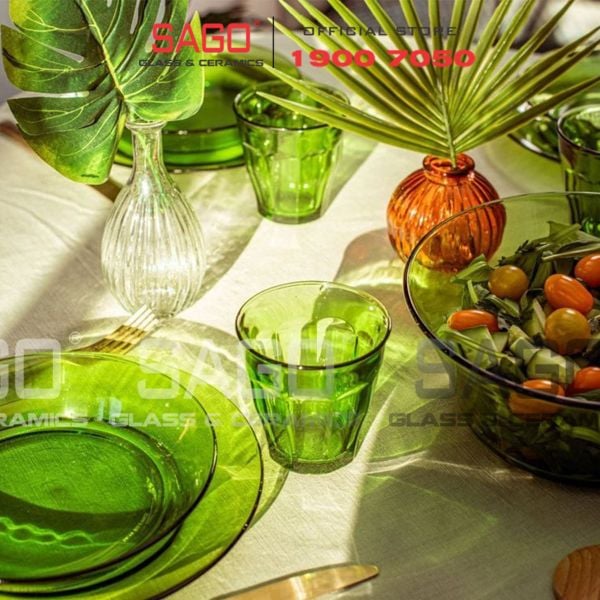  DURALEX D1027G - Ly Thủy Tinh Cường Lực Duralex Picardie Green Glass 250ml | Nhập Khẩu Pháp 